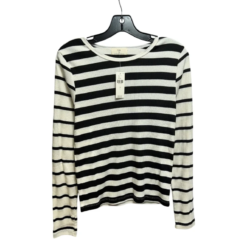 Top Long Sleeve By T.la In Striped Pattern, Size: L