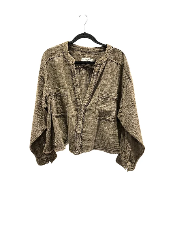 Top Long Sleeve By We The Free In Brown, Size: Xl