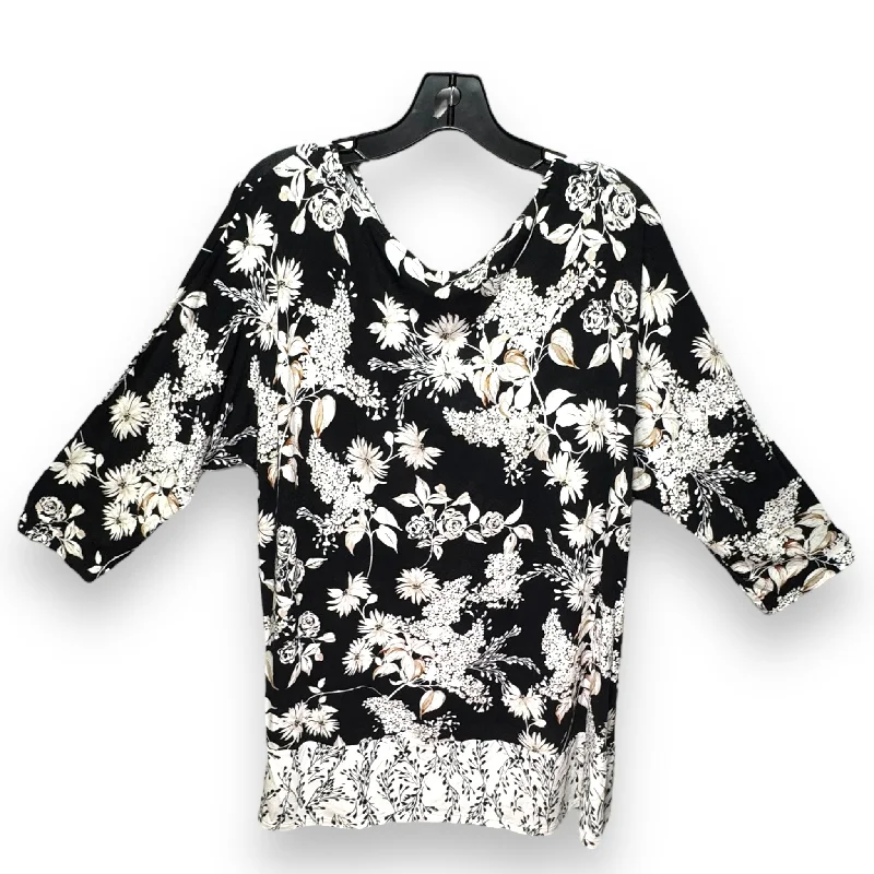 Tunic Long Sleeve By J. Jill In Floral Print, Size: L